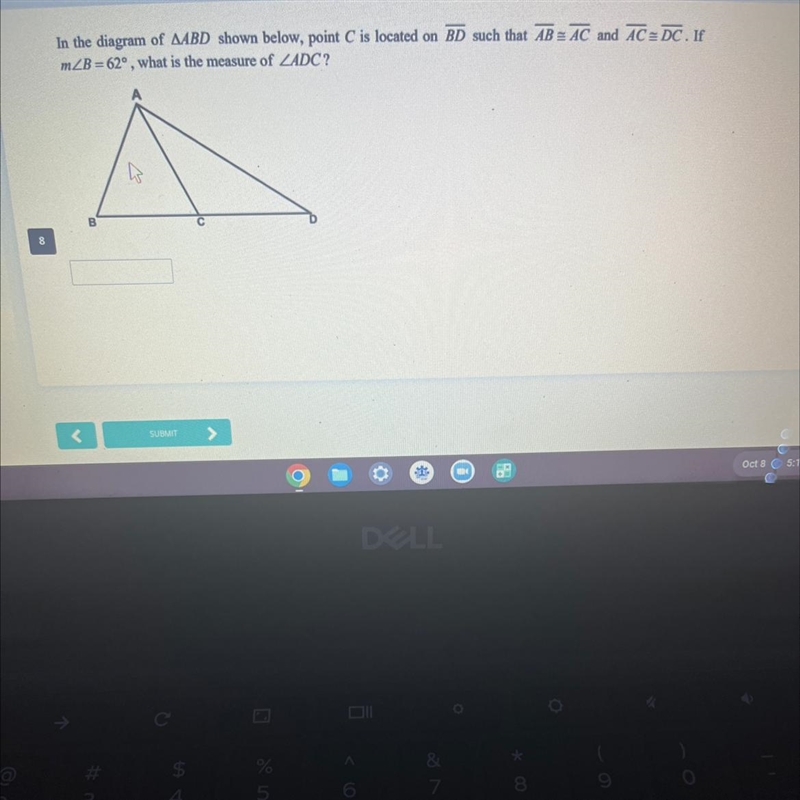 Please help! In the diagram of triangle ABD shown below, point C is located on BD-example-1