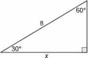 Determine the value of x. : A) B) 4 C) 4 D) 8-example-1