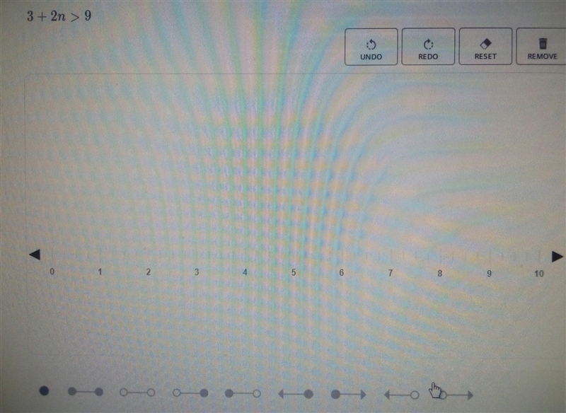 Solve the following inequality and plot the answer on the number line shown below-example-1