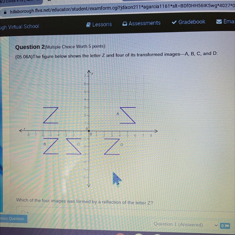 Question 2(Multiple Choice Worth 5 points) (05.06A)The figure below shows the letter-example-1