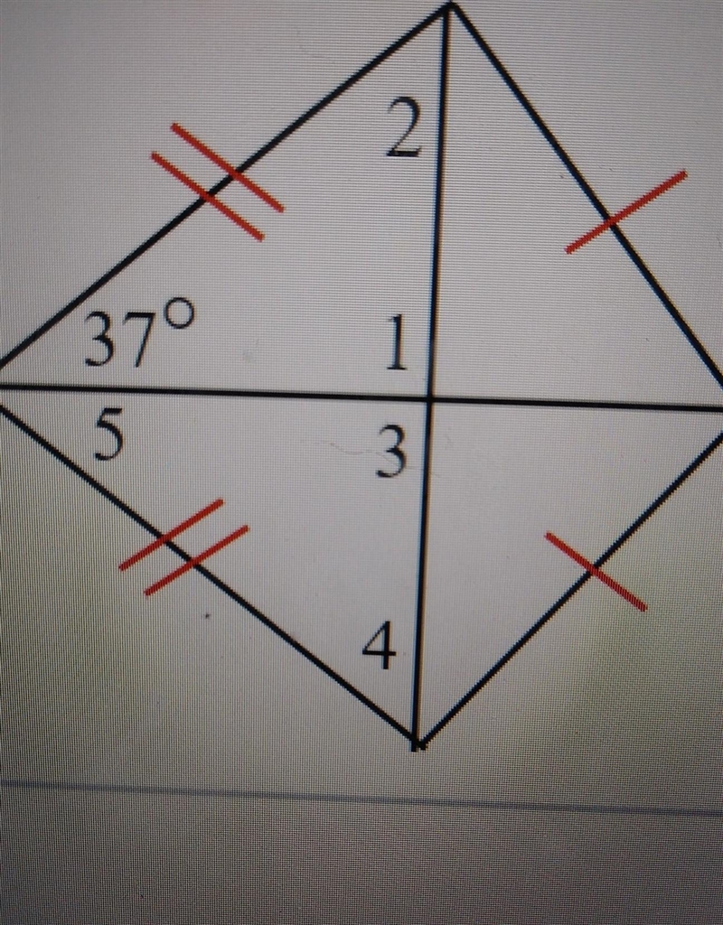 Find the measure of the numbered angles in the kite shown to the right . M<1=-example-1