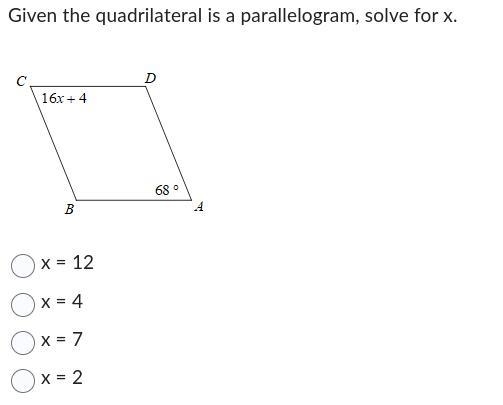 Solve for x using the image below-example-1