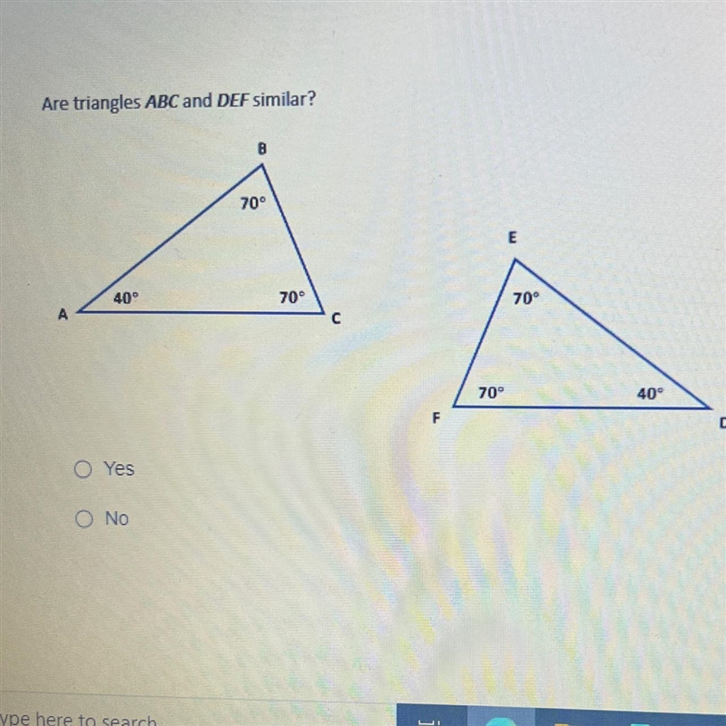 Are they símilar? Yes or no-example-1