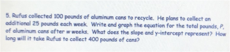 Writing equations in slope- intercept from word problems-example-1