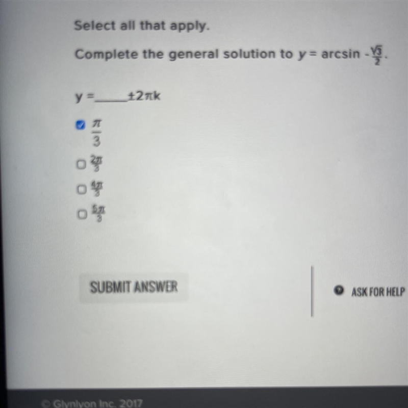 I just wanted to make sure I got this question right-example-1