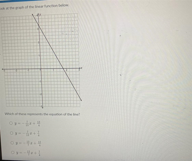 Look at the graph of the linear function below.-example-1