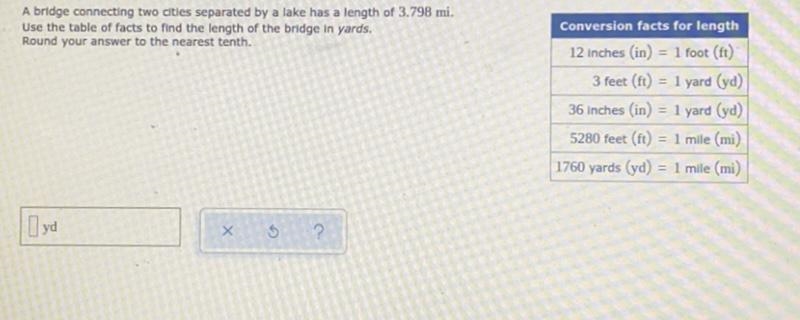 A bridge connecting two cities separated by a lake has a length of 3.798 mi.Use the-example-1