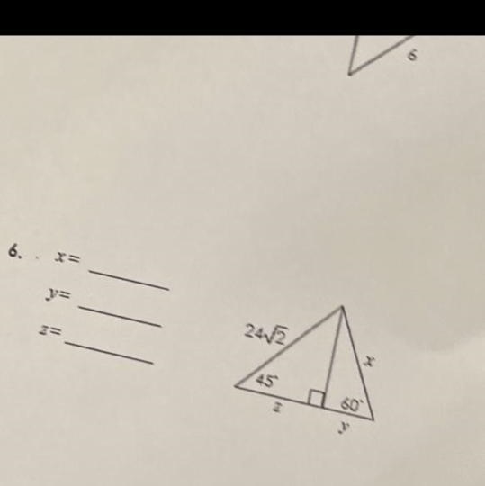 PLEASE I NEED FAST X Y Z find the value of missing variables-example-1