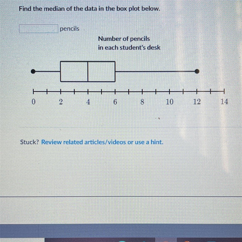 Find the median of the data box plot below-example-1