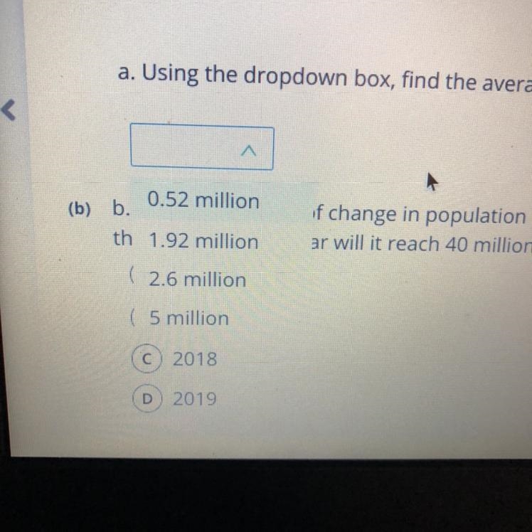 The table and the graph show the population of a country between 2010 and 2015. I-example-1