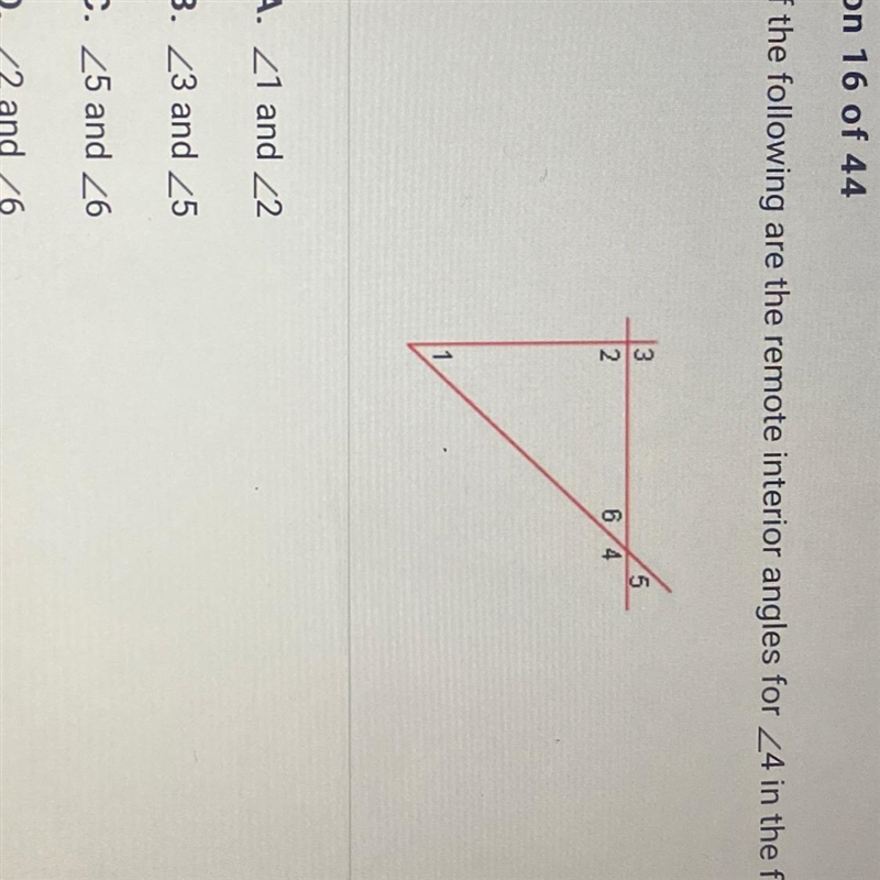 Which of the following are the remote interior angles for 24 in the figurebelow?264vA-example-1