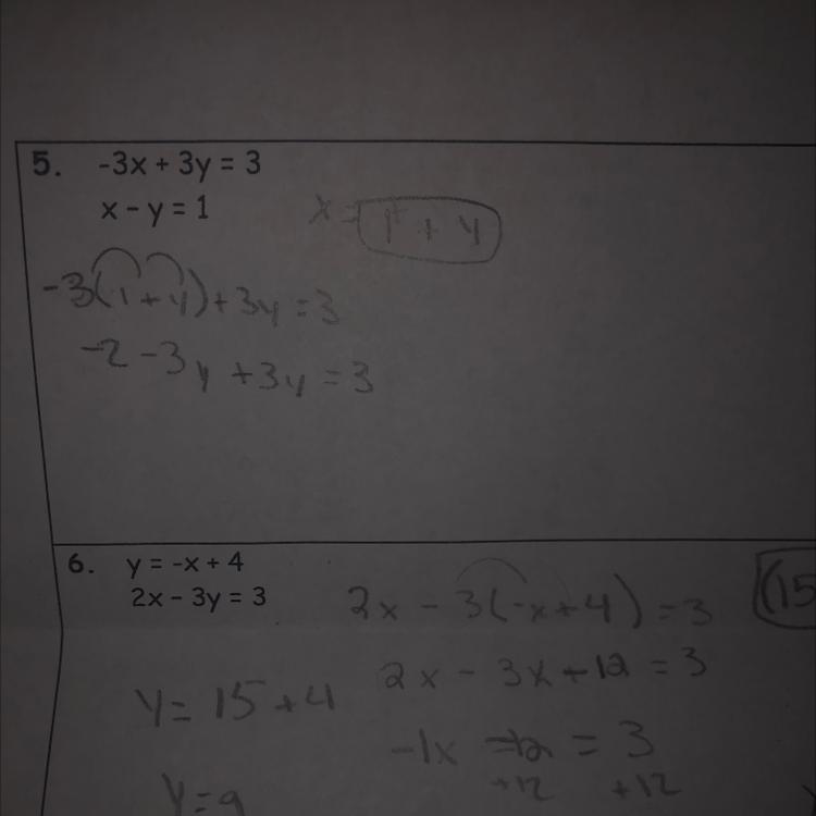 Can someone please help me with #5. Substitution method-example-1