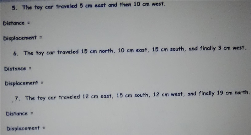 1 4 2 . 19 1 M HE 1 5. The toy car traveled 5 cm east and then 10 cm west. Distance-example-1