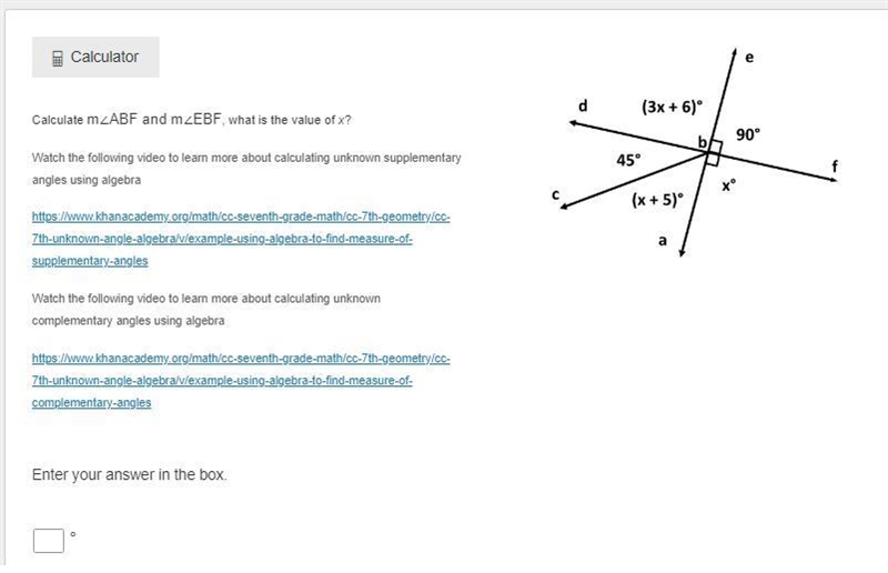 Calculate m∠ABF and m∠EBF, what is the value of x?-example-1