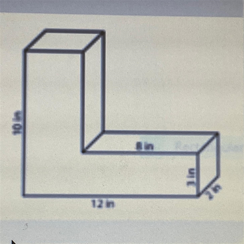 Q. Find the volume 10 8 12 3 2 answer choices A. 128 B. 180 C. 124 D. 182-example-1