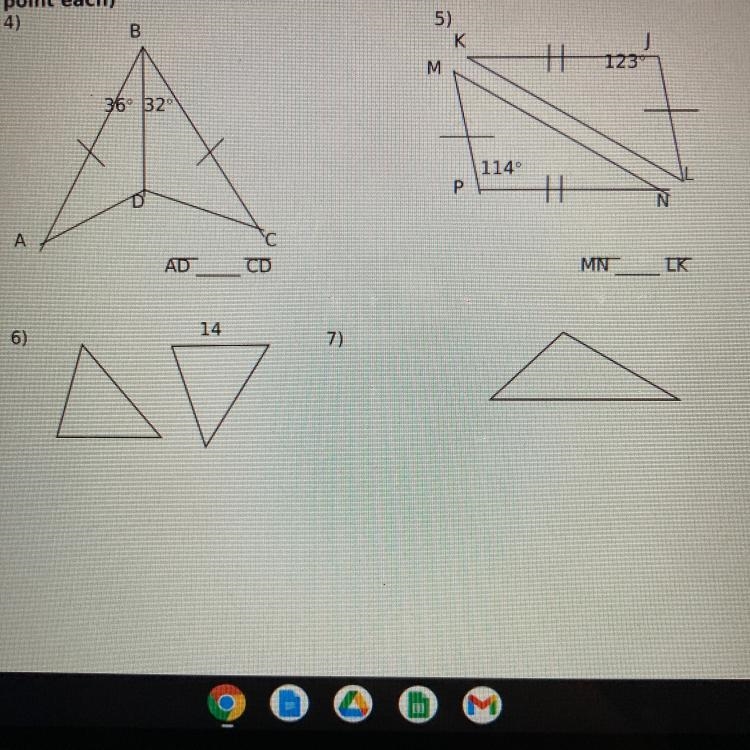 Determine if you would use <, >, or = to complete the statement:-example-1