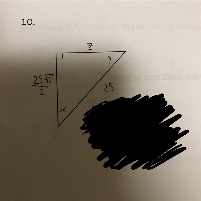 Find all the missing side and angles for triangle.-example-1