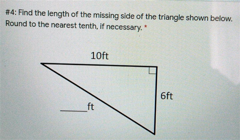 Find the length of the missing side of the triangle shown below round to the nearest-example-1