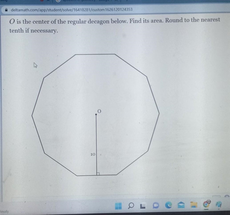 Finding the area of a regular polygon​-example-1