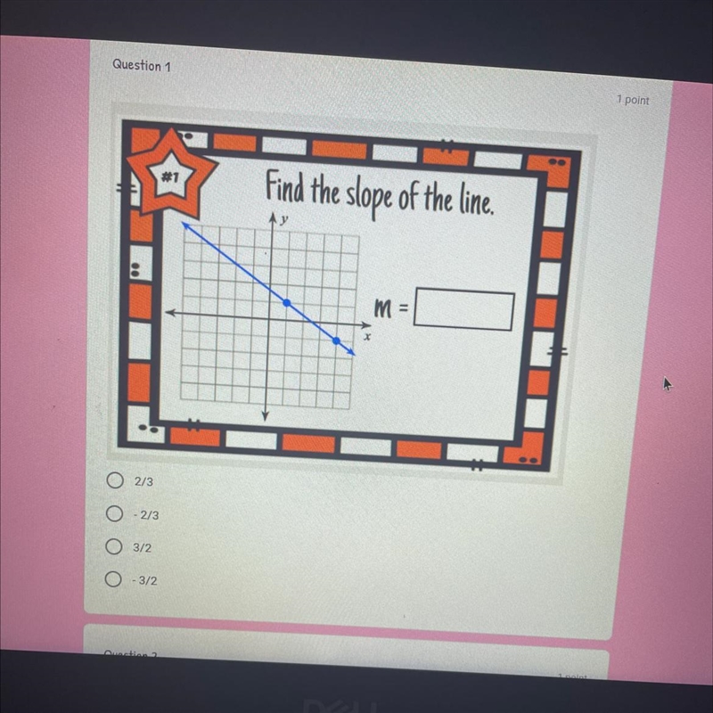 Find the slope of the line-example-1