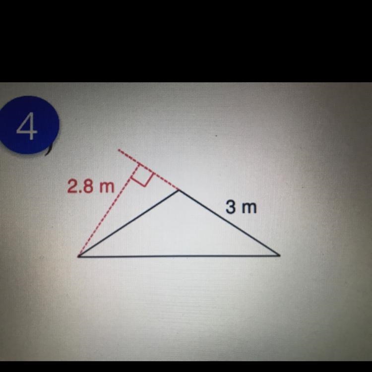 2.8 m 3 m What is the area of this triangle-example-1