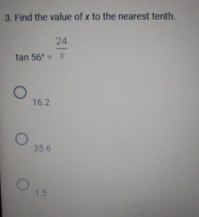 Find the value of x to the nearest tenth.​-example-1