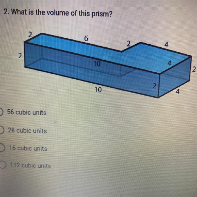 ASAP!!! What is the volume of this prism?-example-1