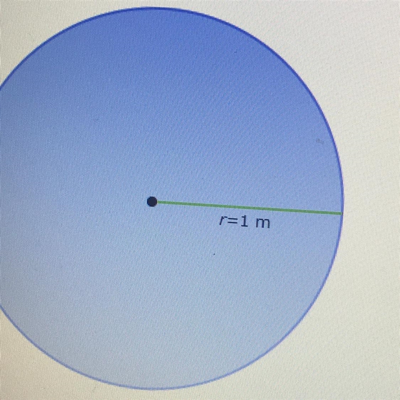 The radius of a circle is 1 meter. What is the circles area? Use 3.14-example-1