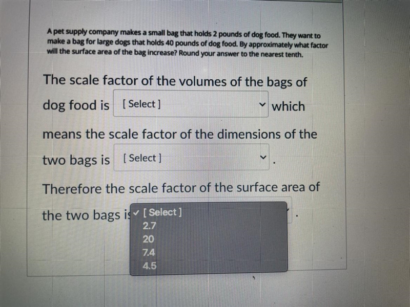 Please match each drop down answer choice to each selection.-example-1