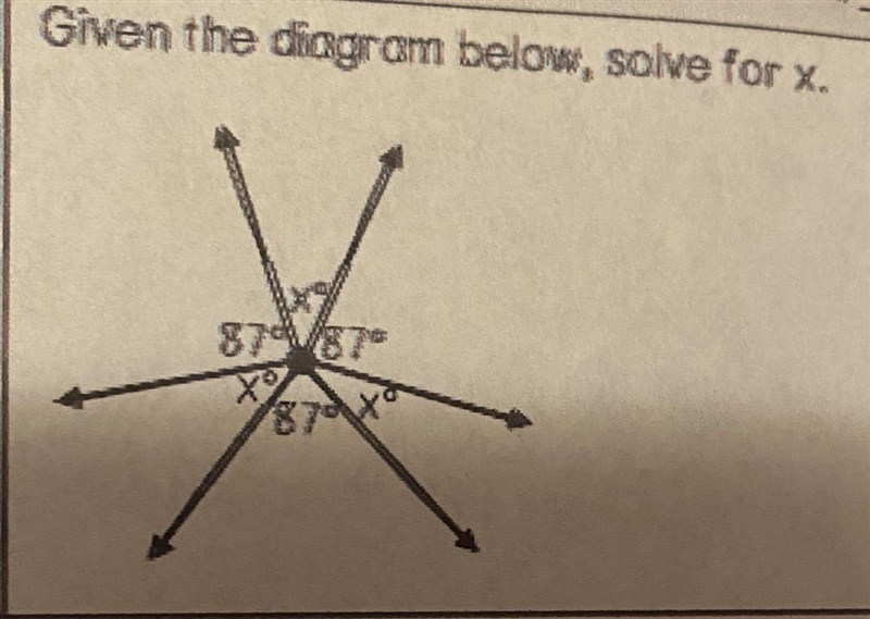 Given the diagram below solve for x-example-1