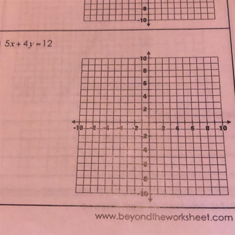 Graph each equation using the intercepts. Re-write in standard form first if necessary-example-1