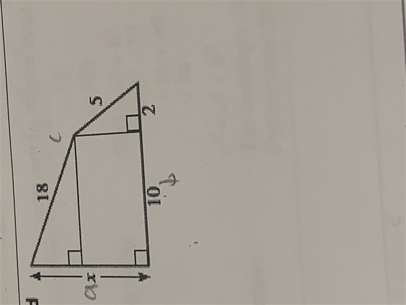 Calculate the length of the sides marked x and y-example-1