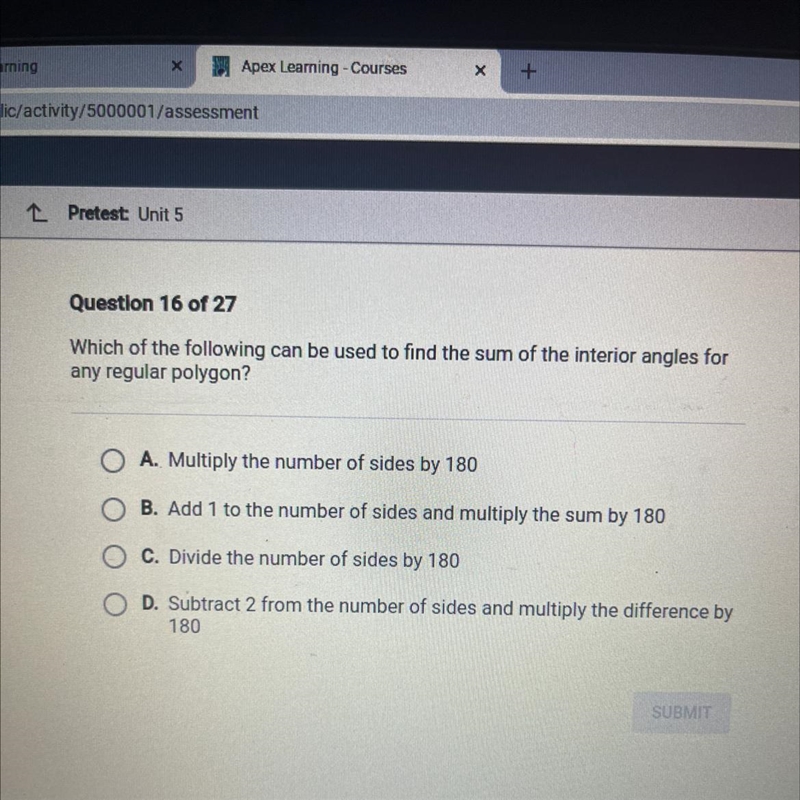 Which of the following can be used to find the sum of the interior angles for any-example-1