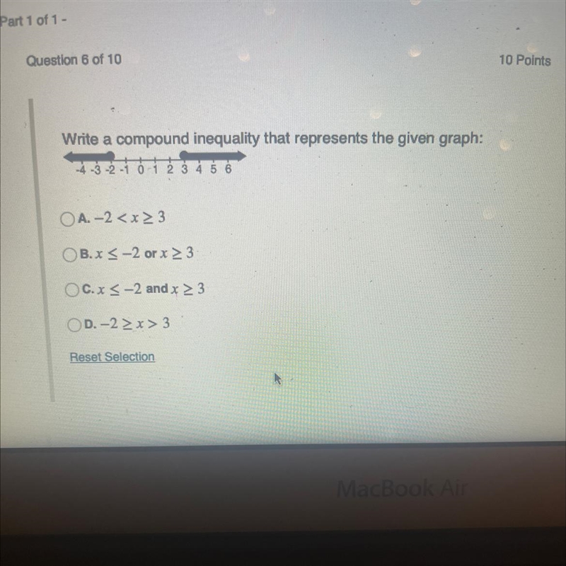 HELPPPP ASAP !! Write a compound inequality that represents the given graph-example-1