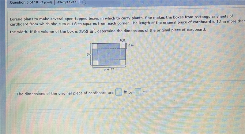 Lorene Play is to make several open top boxes in which to carry plans please check-example-1