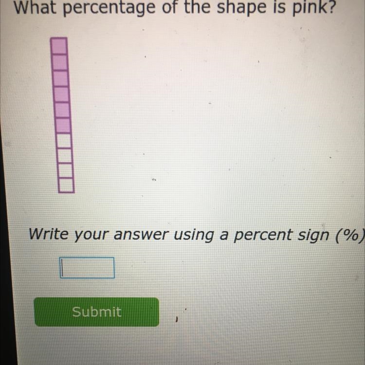 What percentage of the shape is pink-example-1