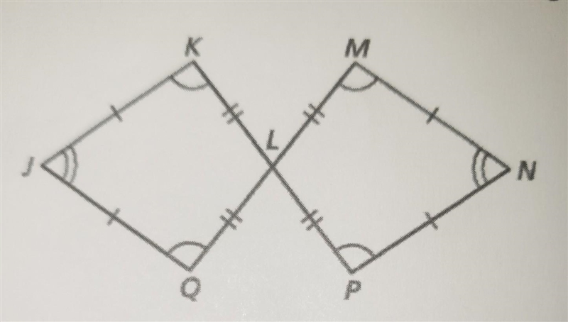 I need help on this please: show that the two quadrilaterals are congruent​-example-1