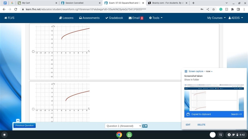 Which graph represent f of x equals square root of the quantity x plus 2 end quantity-example-1