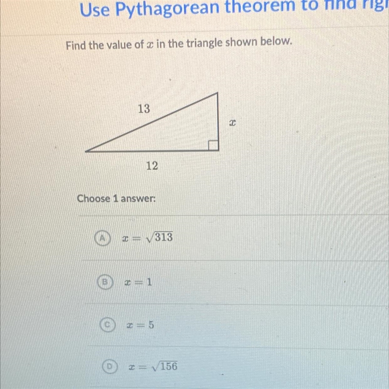 Find the value of X In the triangle below-example-1