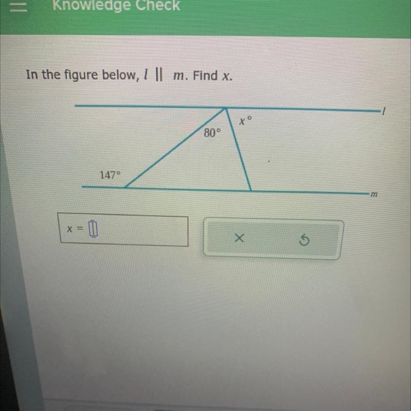 In the figure below, I || m. Find x.-example-1