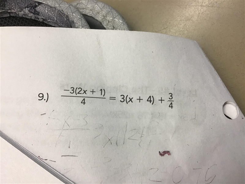 -3 (2x + 1)/4 = 3 (x + 4) + 3/4-example-1