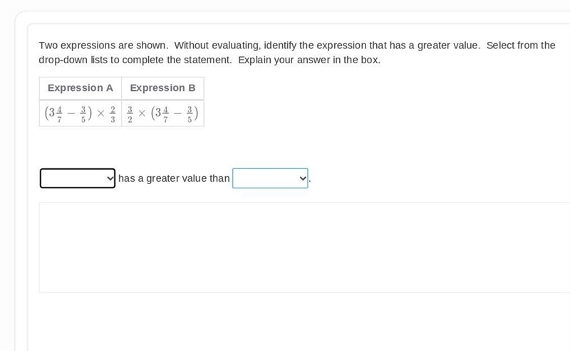 Which one is it Expresstion A or Exsspresstion B and Explain why please thank you-example-1