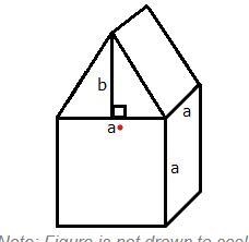 What is the volume of the figure below if a = 8 units and b = 6 units? A. 536 cubic-example-1