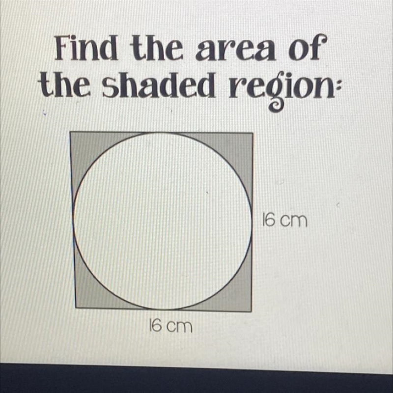 Find the area of the shaded region-example-1