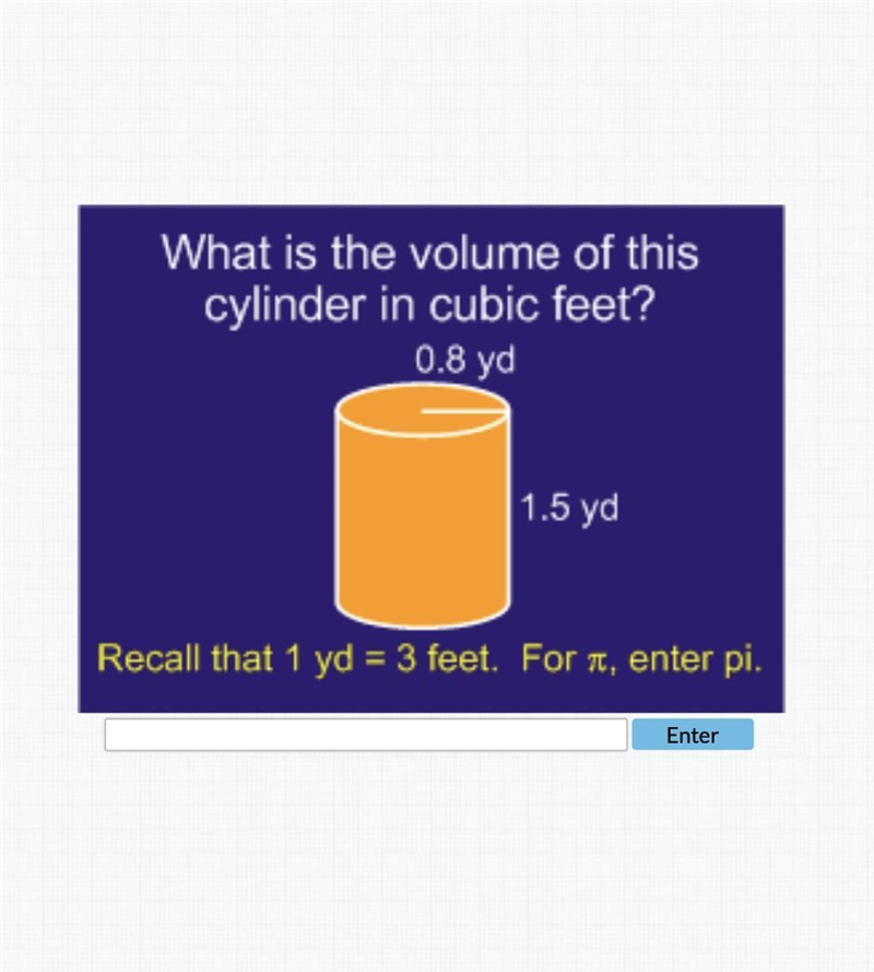 What is the volume of this cylinder in cubic feet?-example-1