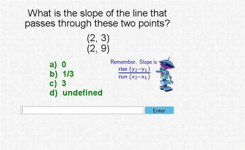 What is the slope of the line that passes through these two points?-example-1