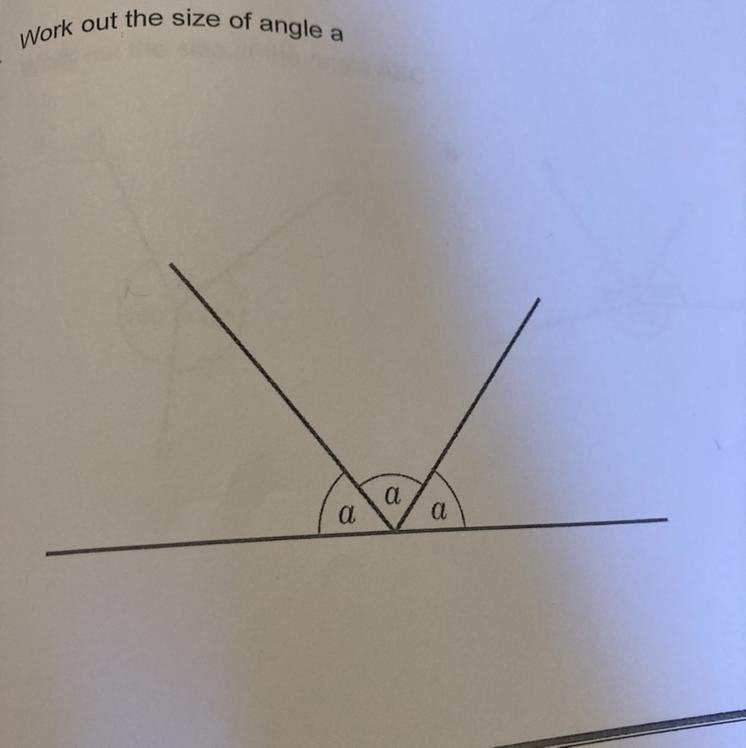 What is the size of angle a?-example-1