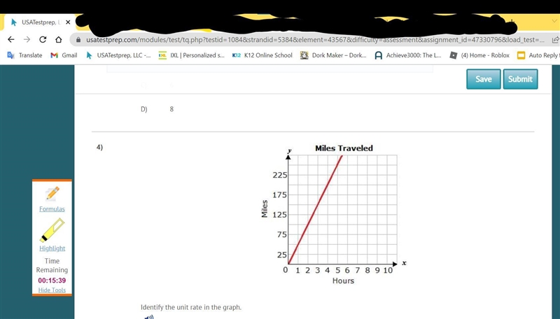 Identify the unit rate in the graph.-example-1