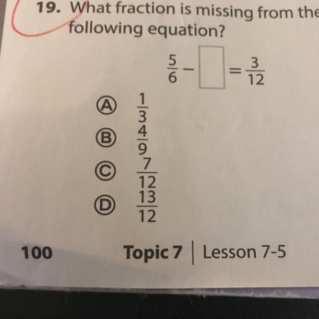 What fraction is missing from the following equation?-example-1