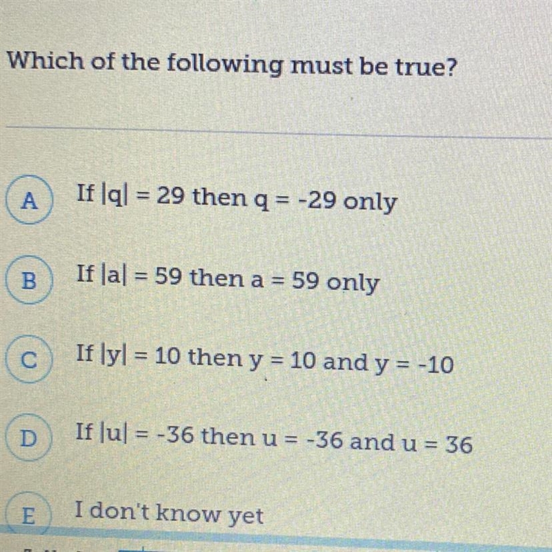 Which of the following must be true?-example-1